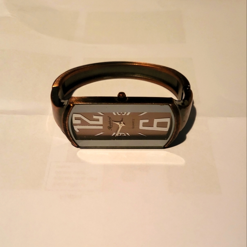 Rapport Quartz Brown Bronze/Copper Bangle Watch